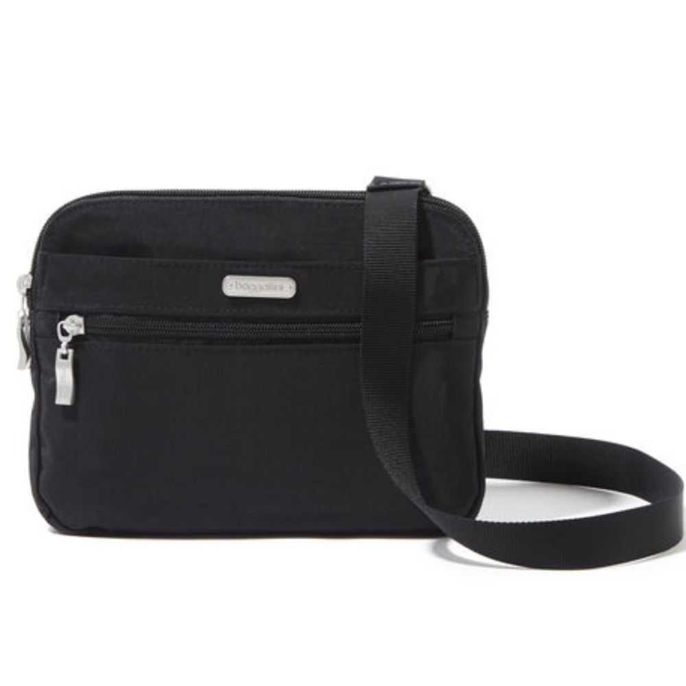 NWT- Baggallini ‘Double Zip’ Nylon Crossbody Bag